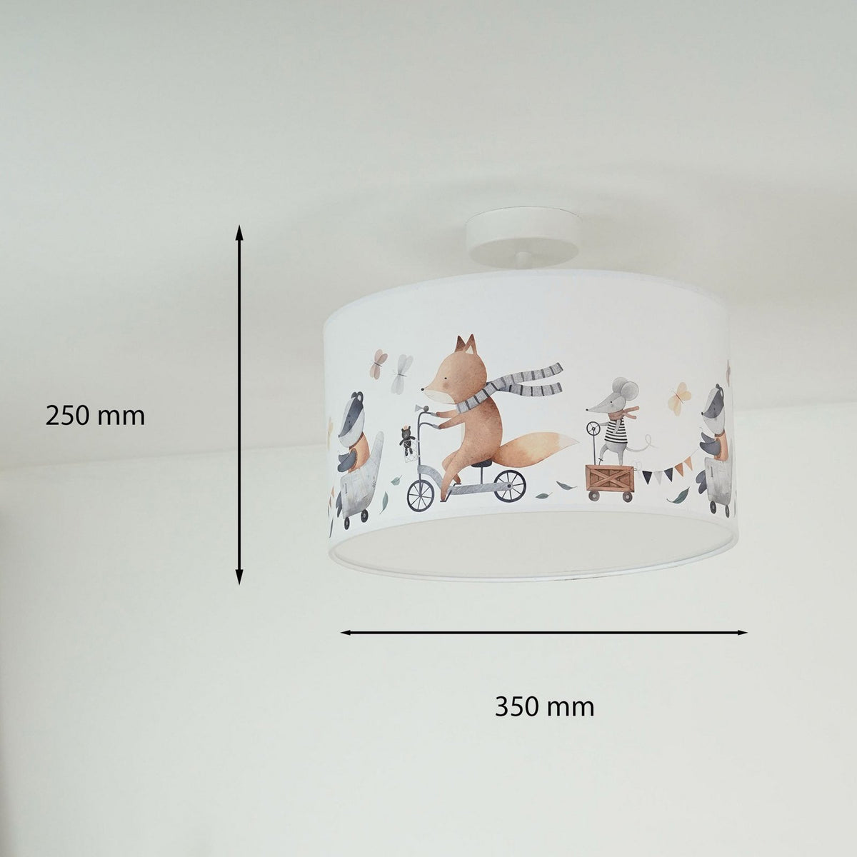 Ferdi Deckenleuchte Lampe Kinderzimmer Textil weiß bunt Leuchte Spot Licht - 5905317606974