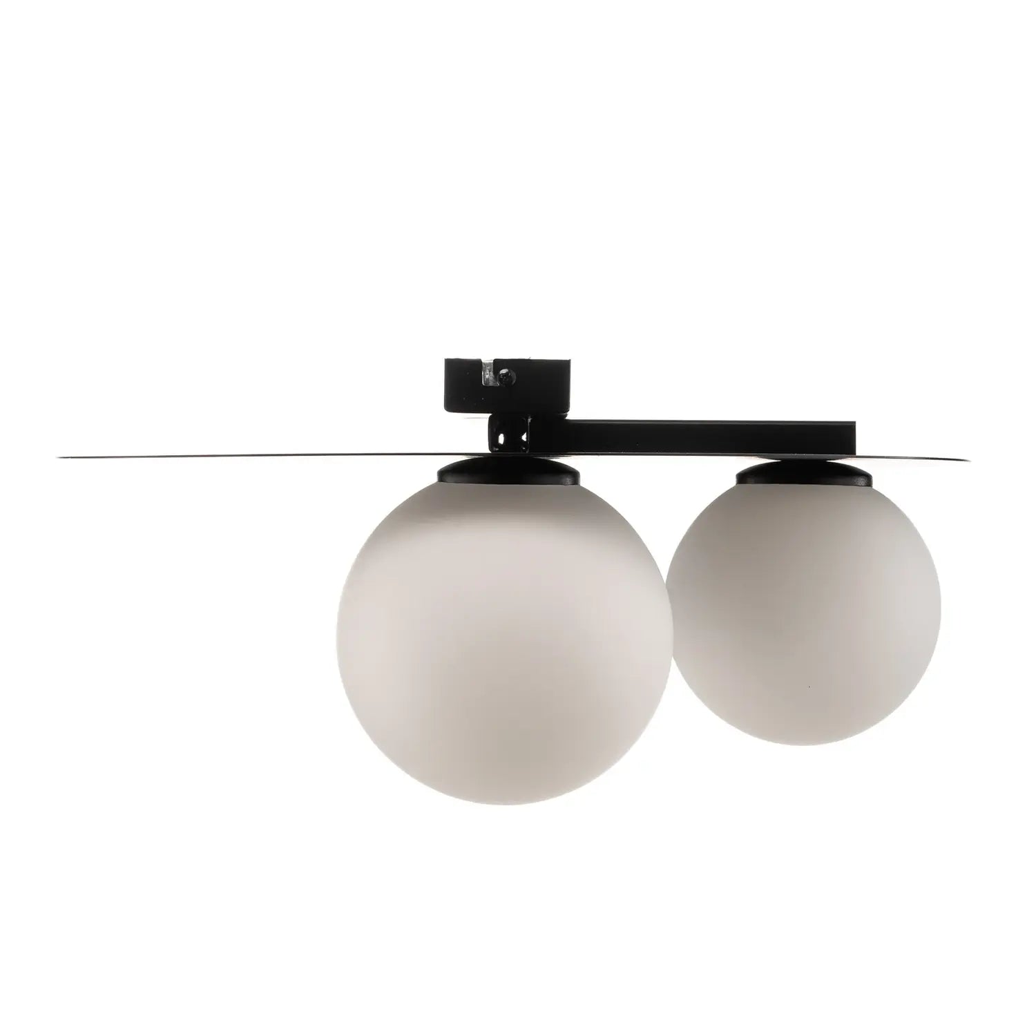 B-Ware Firn Deckenleuchte Lampe Rund Dreiarmig Schwarz Weiss Stahl Glas - 5907554417825