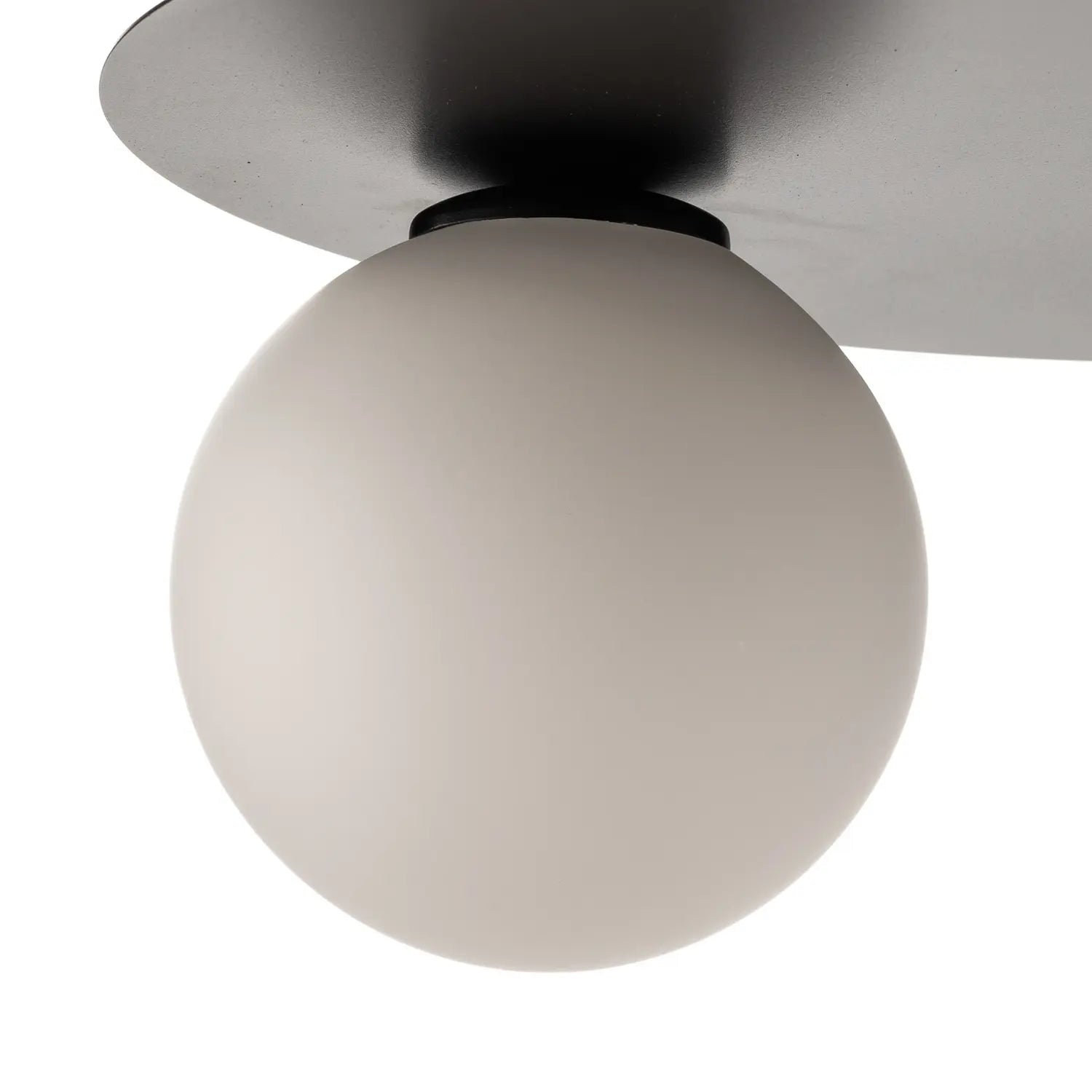 B-Ware Firn Deckenleuchte Lampe Rund Dreiarmig Schwarz Weiss Stahl Glas - 5907554417825
