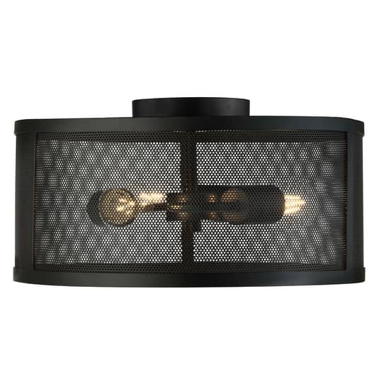 Searchlight Deckenlampe Fishnet Deckenlampe Deckenlicht E27 Metall Schwarz - 5053423134376