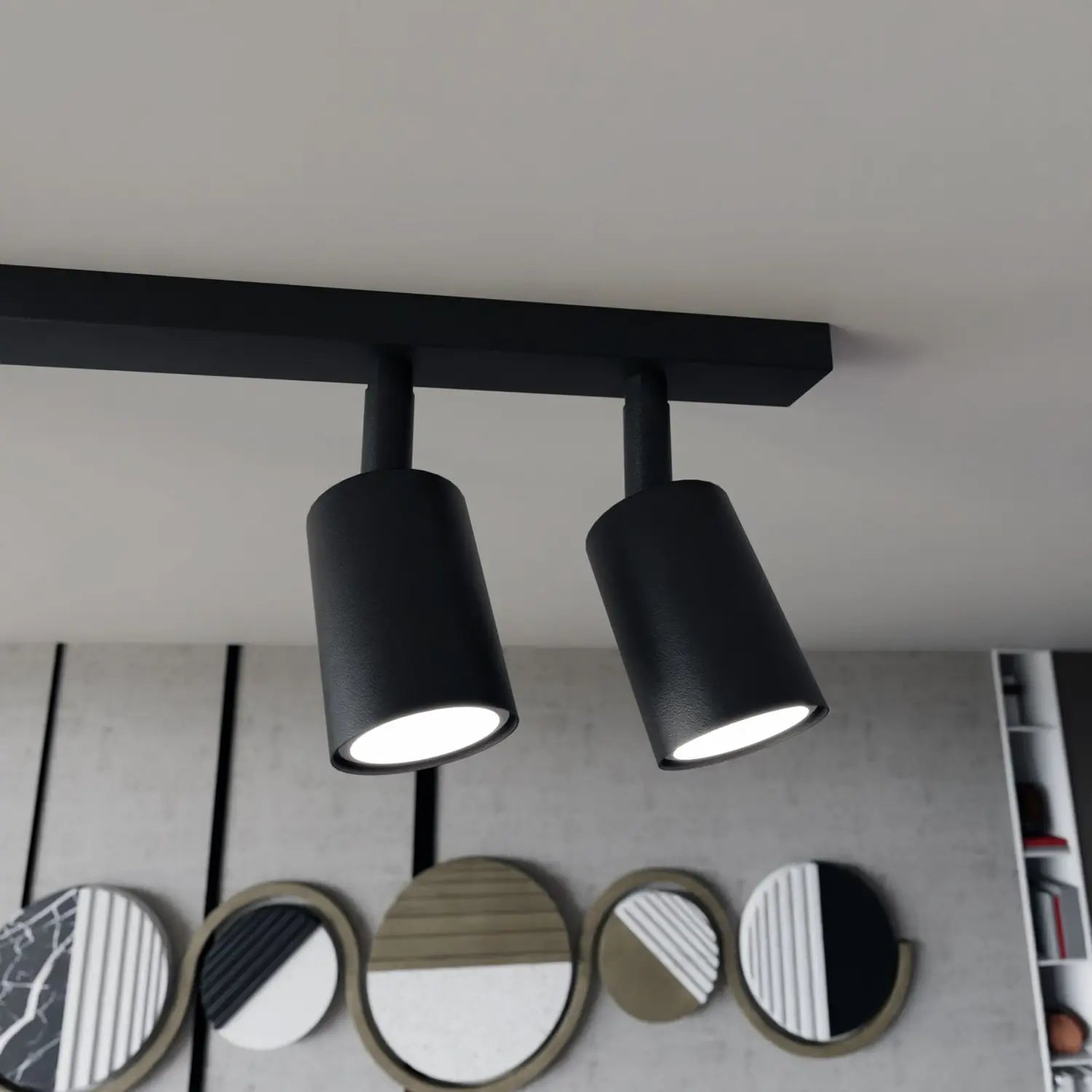 B-Ware Flash Deckenleuchte Deckenlampe Metall Schwarz 4 Flg Wohnzimmer Beleuchtung - 5901738928510