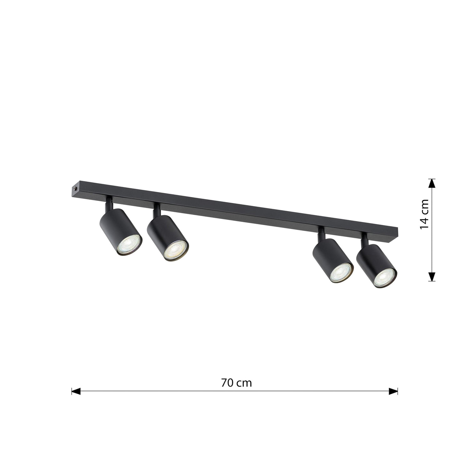 B-Ware Flash Deckenleuchte Deckenlampe Metall Schwarz 4 Flg Wohnzimmer Beleuchtung - 5901738928510