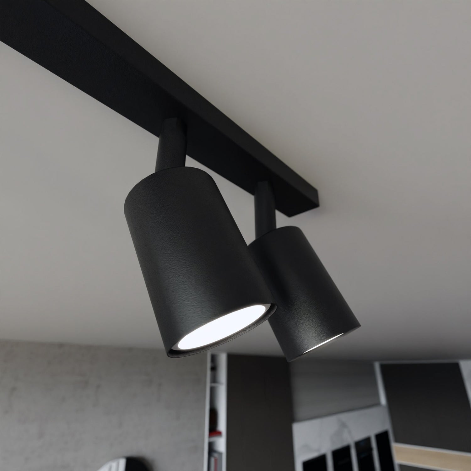 B-Ware Flash Deckenleuchte Deckenlampe Metall Schwarz 4 Flg Wohnzimmer Beleuchtung - 5901738928510