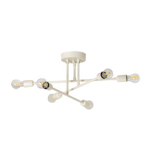 B-Ware Opviq Flower Deckenleuchte Lampe Led Cremeweiß Metall Sechsflammig Ip20 E27876