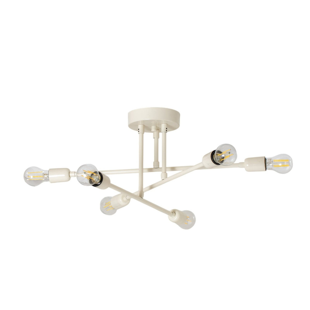 Opviq Flower Deckenleuchte Lampe LED cremeweiß Metall sechsflammig IP20 E27876 - 8684282975205
