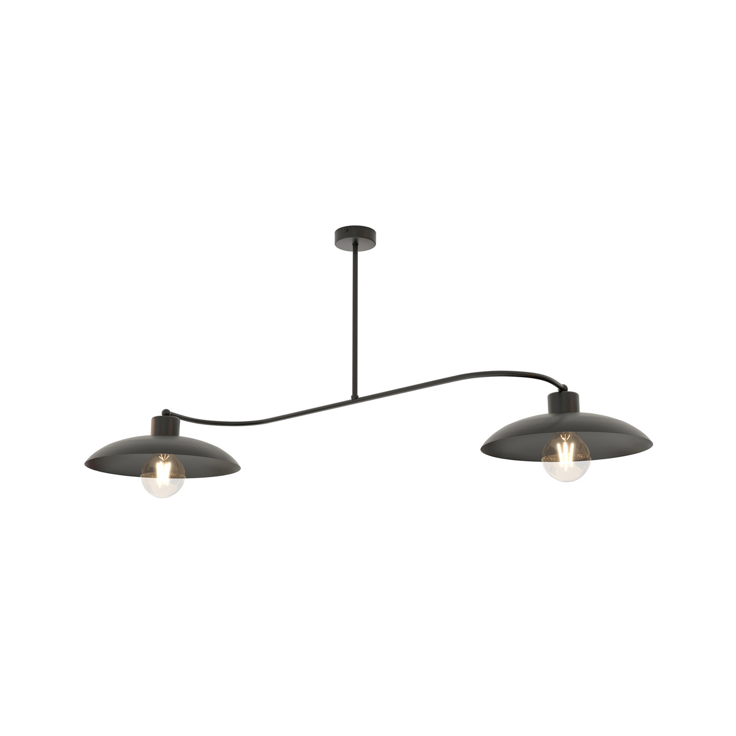 Foster Deckenleuchte Lampe Led Schwarz Metall 2 Flammig 100 Cm Beleuchtung Lampe B-Ware - 5901738929654