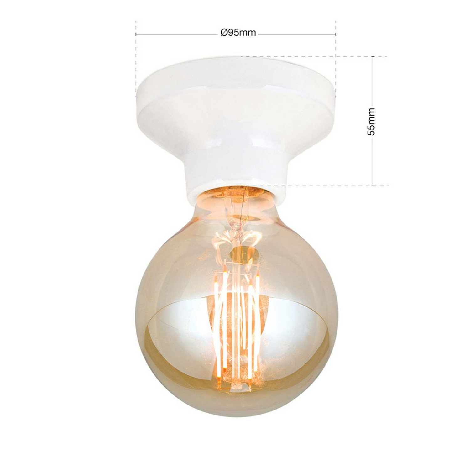 B-Ware Deckenleuchte Frost Deckenlampe Lampe Leuchte Aus Keramik Retro E27 2 Stück - 9003090270040