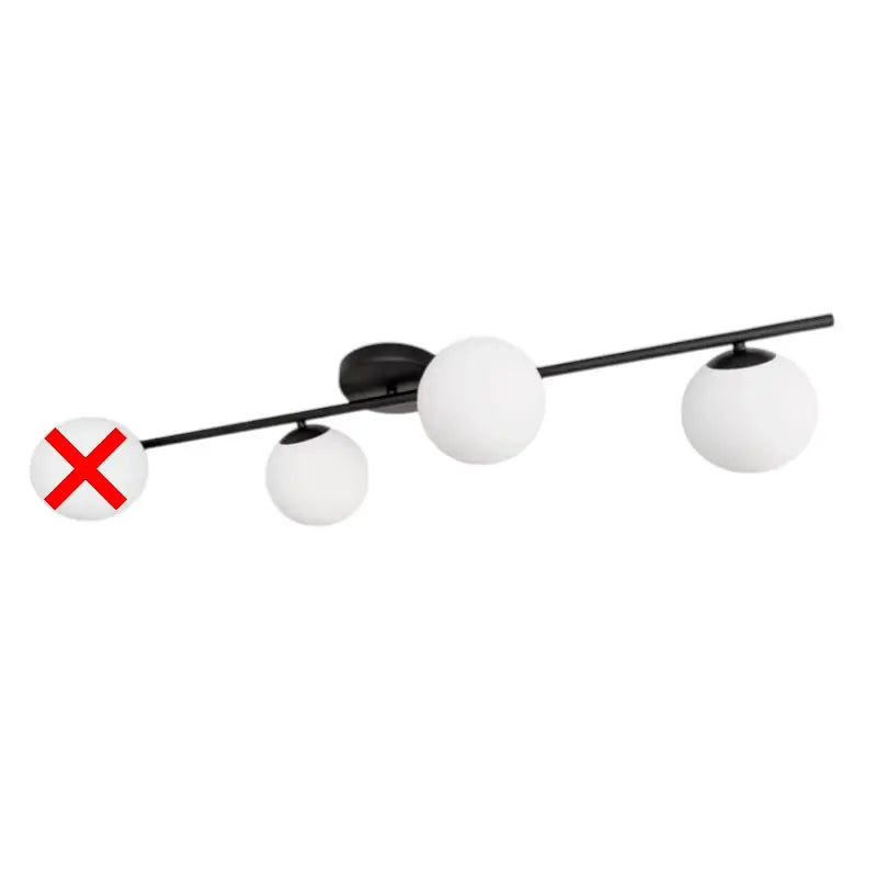 B-Ware Euluna Deckenleuchte Glassy Linear Schwarz/Opal Deckenlampe E14 Siehe Text/Foto - 4251911783797
