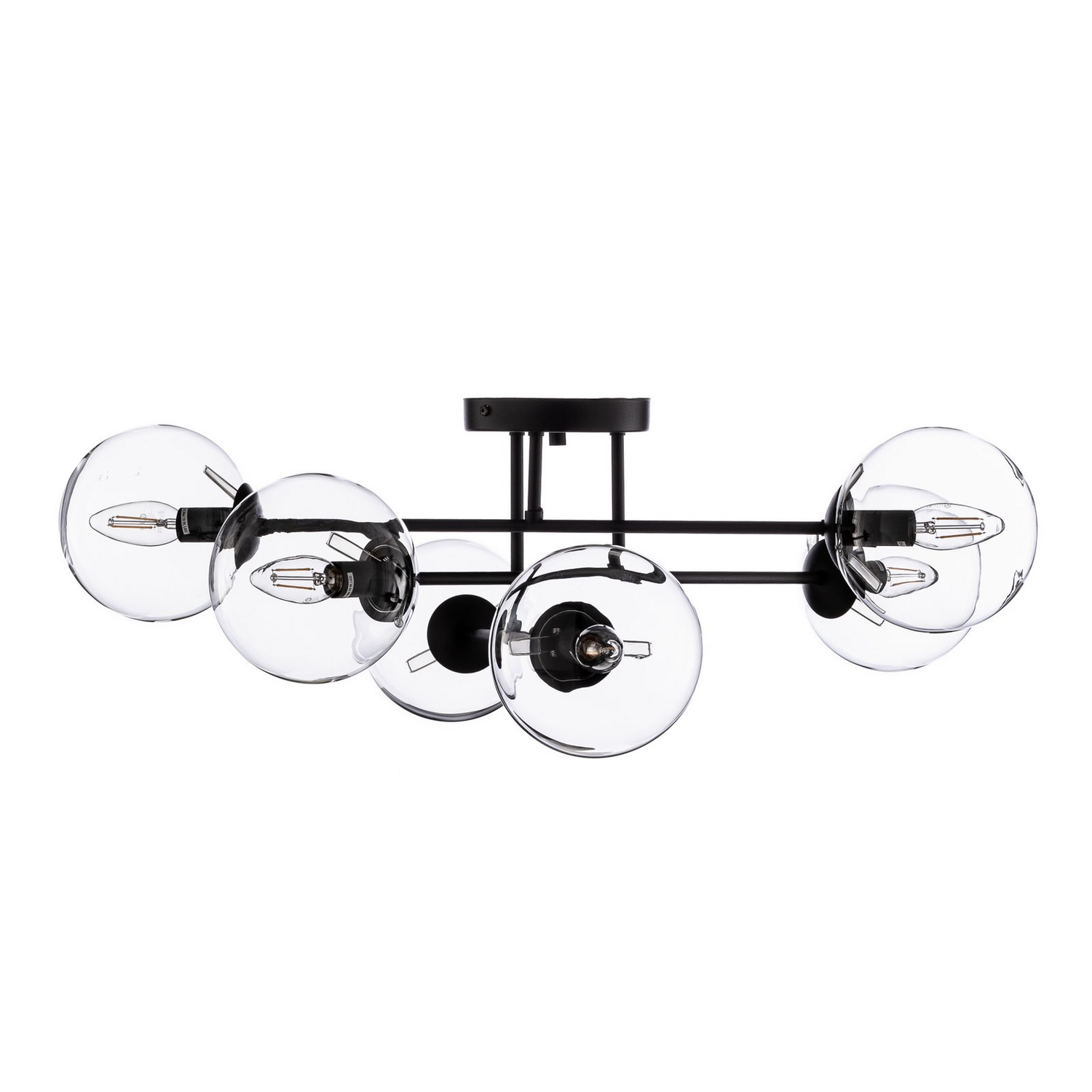 B-Ware Scandinavian Choice Deckenleuchte Glassy Deckenlampen 6 Flg. Gerade Glas Klar44 - 5901738900929