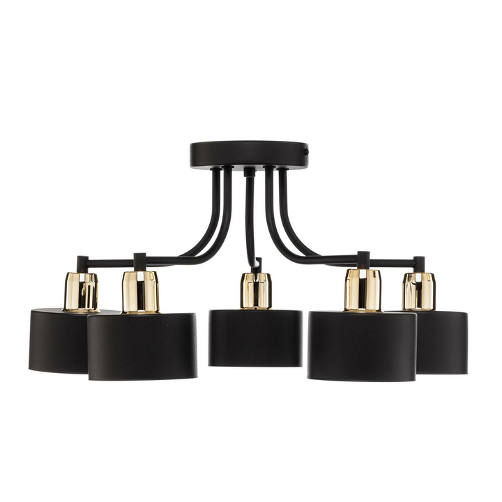 Euluna Deckenleuchte Helix Deckenlampe Deckenlicht Leuchte Schwarz Fünfflammig B-Ware - 5905563002414