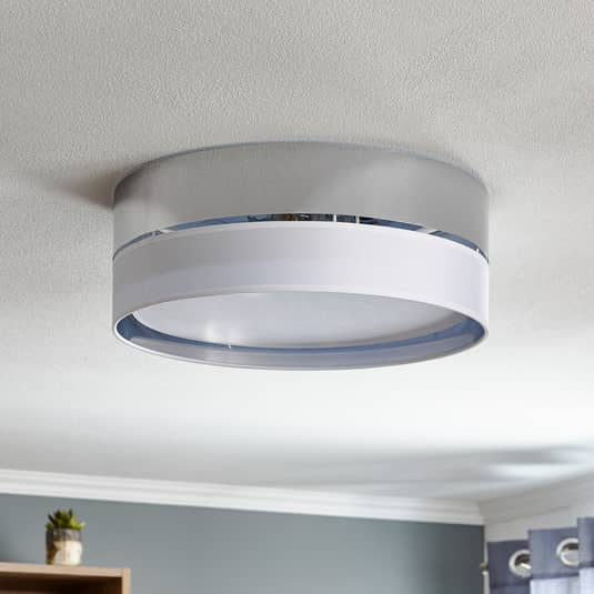 B-Ware Euluna Deckenlampe Deckenlampe Leuchte Lampe 15 W Hilton Weiß/Silber ø45cm E27 - 5901780541811