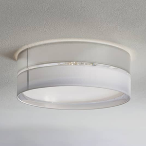 B-Ware Euluna Deckenlampe Deckenlampe Leuchte Lampe 15 W Hilton Weiß/Silber ø45cm E27