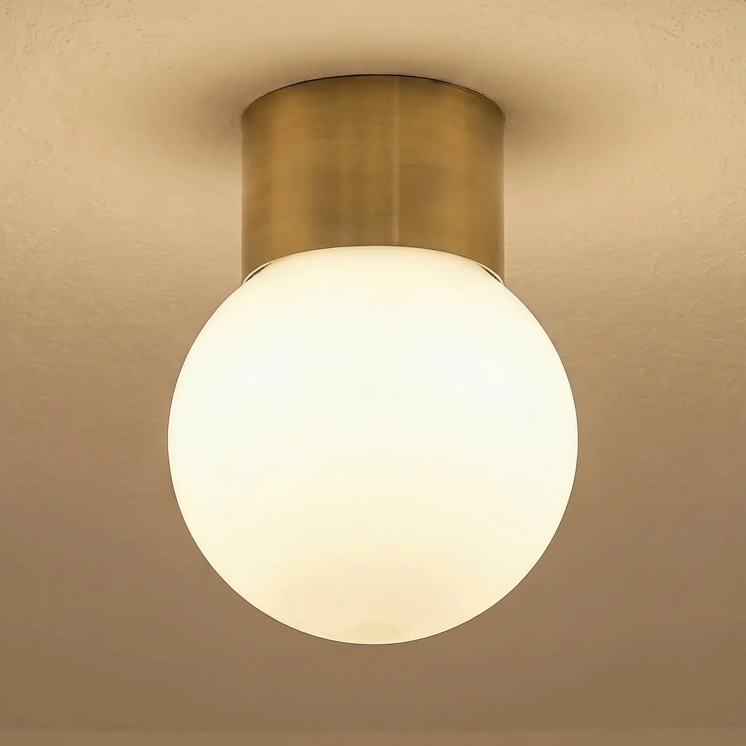 B-Ware Deckenleuchte Lampe Hotel Mood 1 Glas Stahl Gold Weiß G9 Glasleuchte - 5902846817307