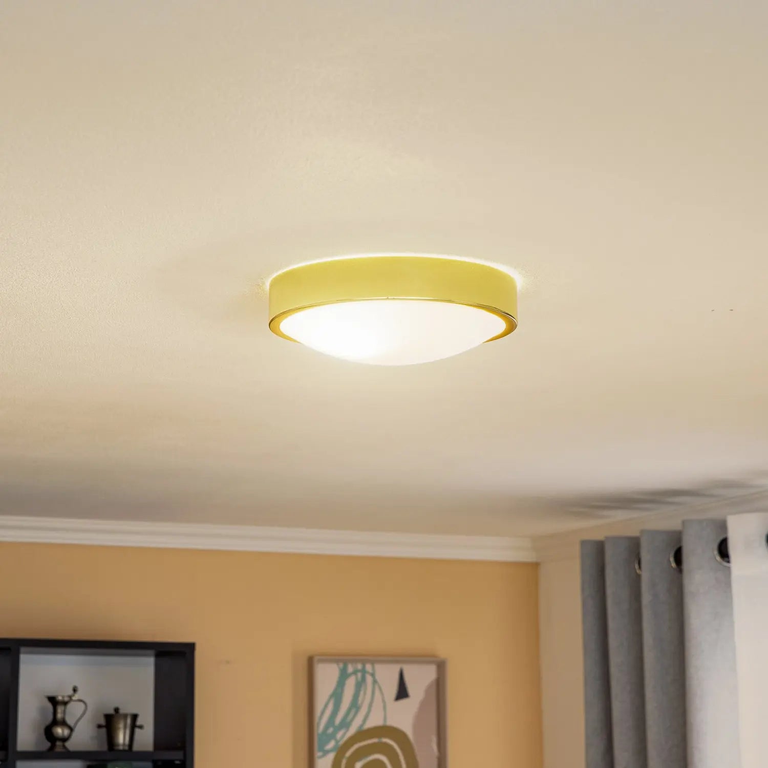 B-Ware Deckenleuchte Jaris Deckenlampe Glas Leuchte Lampe Gold Dimmbar E27 Led ø 26 Cm - 5907687444293