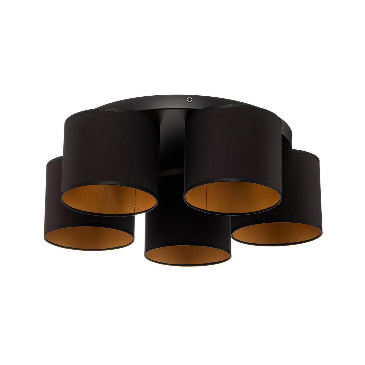 B-Ware Jovin Deckenleuchte Lampe Wohnzimmerlampe Fünf Schirme Schwarz Gold - 5907565952490