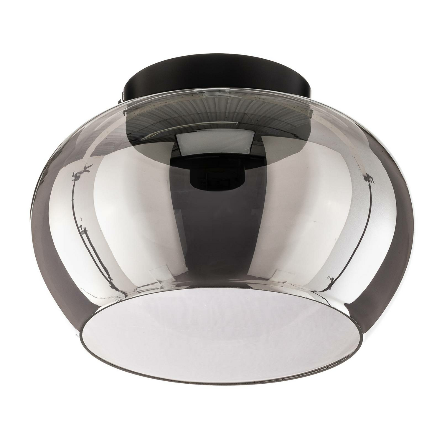 B-Ware Lucide Deckenlampe Judi Deckenlampe Lampe Leuchte E27 Glas ø 30,5 Cm Rauchgrau - 5411212451002