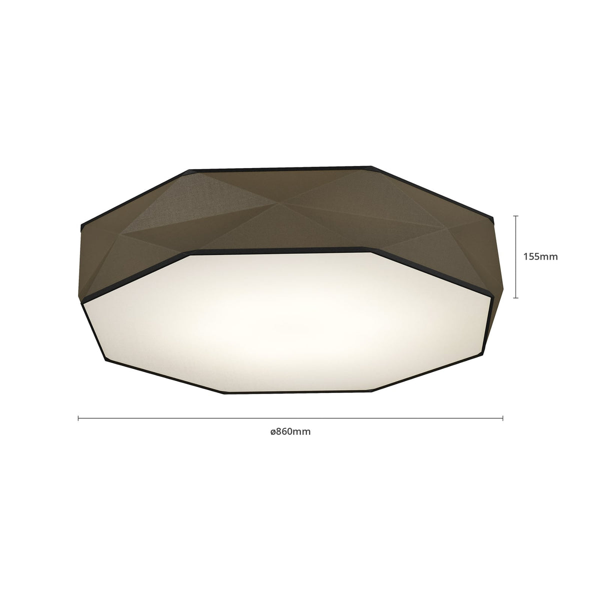 Euluna Deckenlampe Deckenlampe Lampe Leuchte Kantoor New Ø 88cm schwarz - 5901780542276