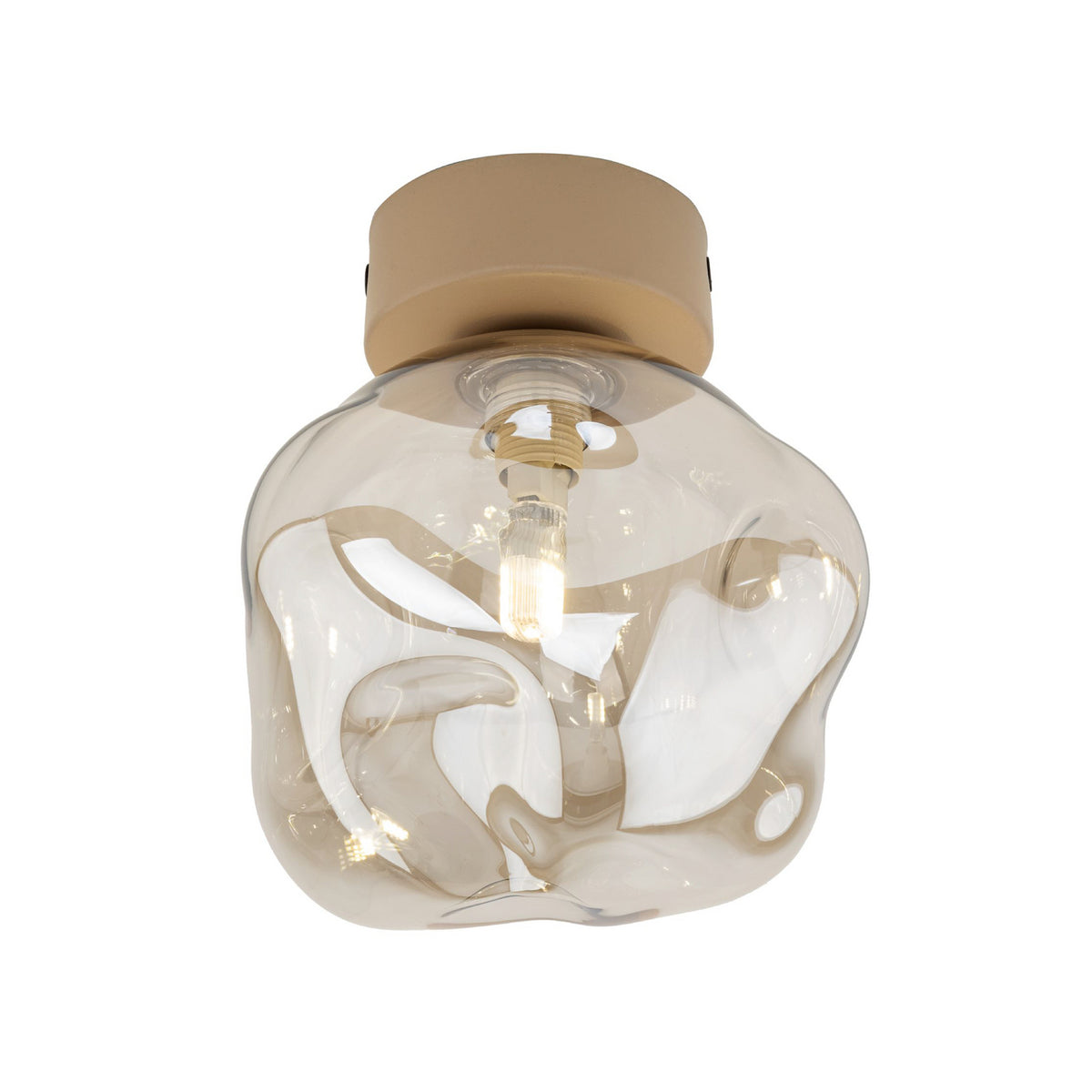 Lava Deckenleuchte Deckenlampe Glas Sand Cognac Wohnzimmer Esszimmer Flur Küche - 5906135111046