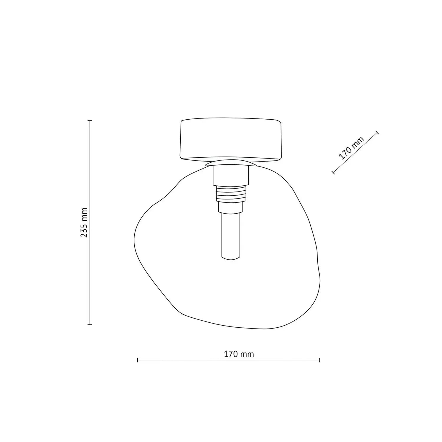 B-Ware Lava Deckenleuchte Deckenlampe Glas Sand Cognac Wohnzimmer Esszimmer Flur Küche - 5906135111046