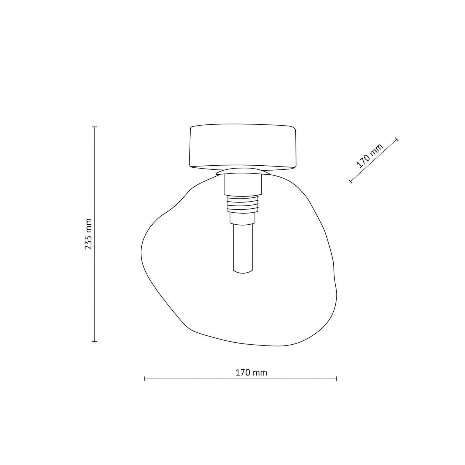 Lava Deckenleuchte Deckenlampe Glas Sand Cognac Wohnzimmer Esszimmer Flur Küche - 5906135111046