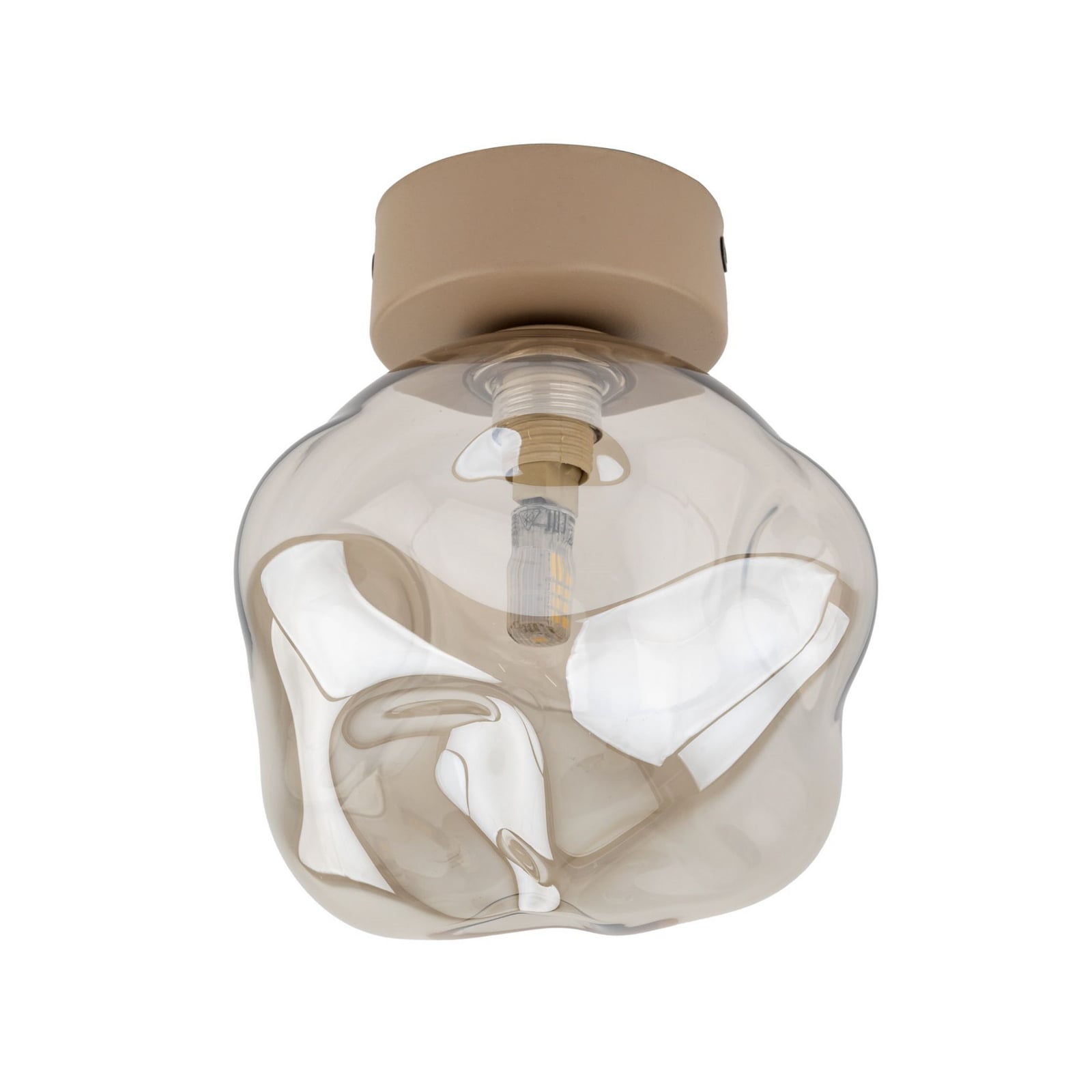 Lava Deckenleuchte Deckenlampe Glas Sand Cognac Wohnzimmer Esszimmer Flur Küche - 5906135111046