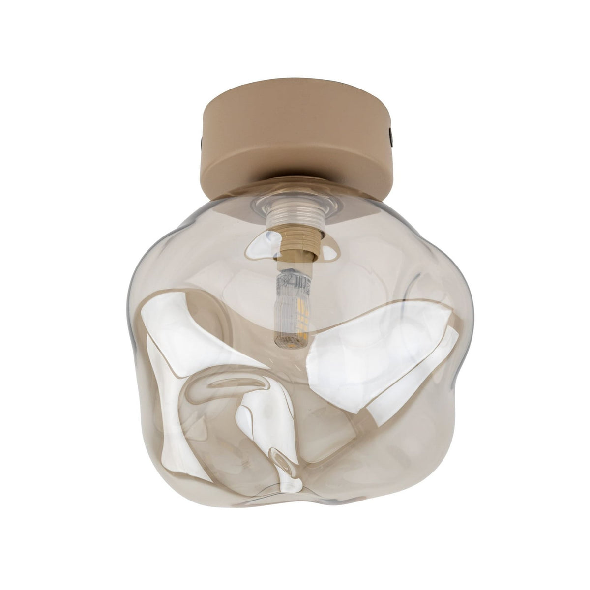 Lava Deckenleuchte Deckenlampe Glas Sand Cognac Wohnzimmer Esszimmer Flur Küche - 5906135111046