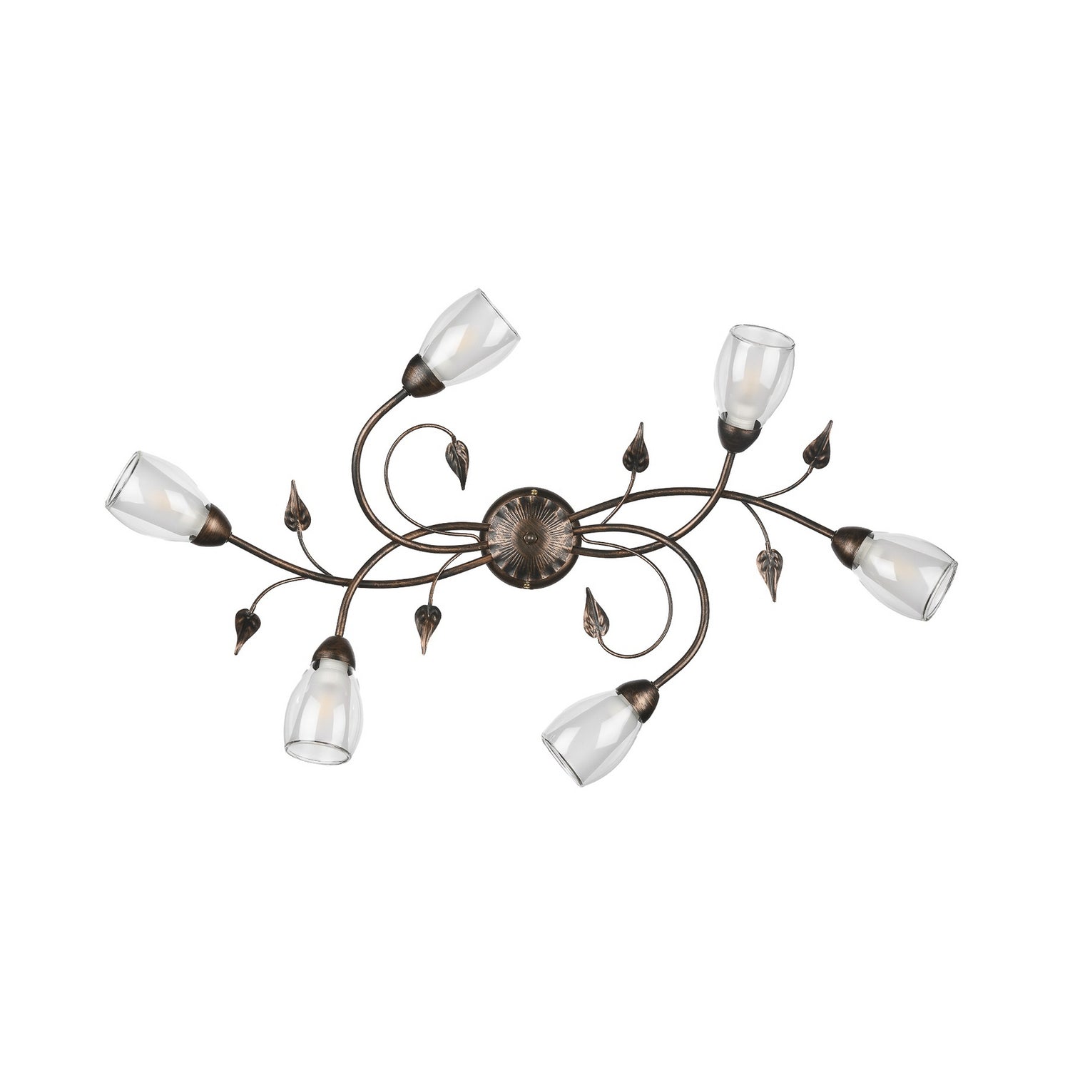 B-Ware Deckenleuchte Lampe Liliana Metall Schwarz Gold Glas Deckenlampe Leuchte Led  - 8030626546066
