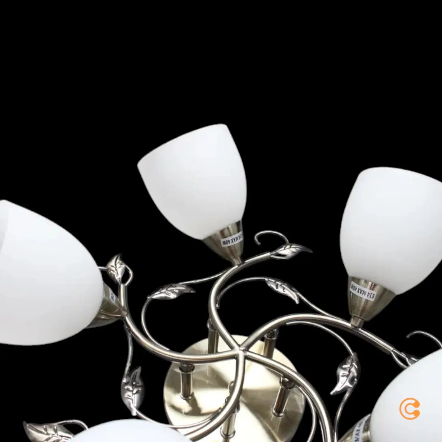 B-Ware Deckenleuchte Lampe Licht Lindby Thaddeus Wohnraum Nickel Weiß 5 Flammig - 4251096570021