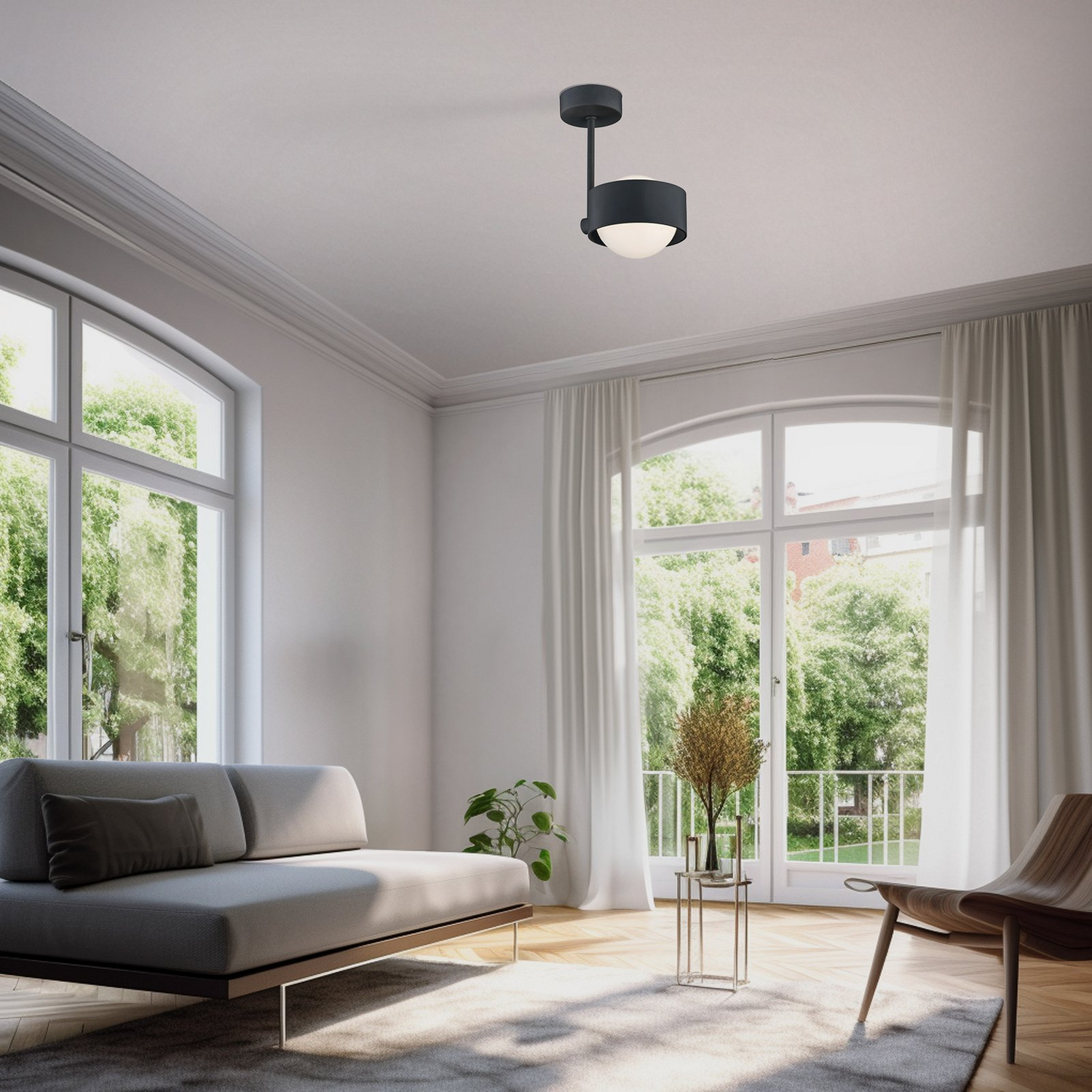 B-Ware Euluna Deckenleuchte Mado Deckenlampe Deckenlicht Aus Stahl Schwarz Einflammig - 5902553225648