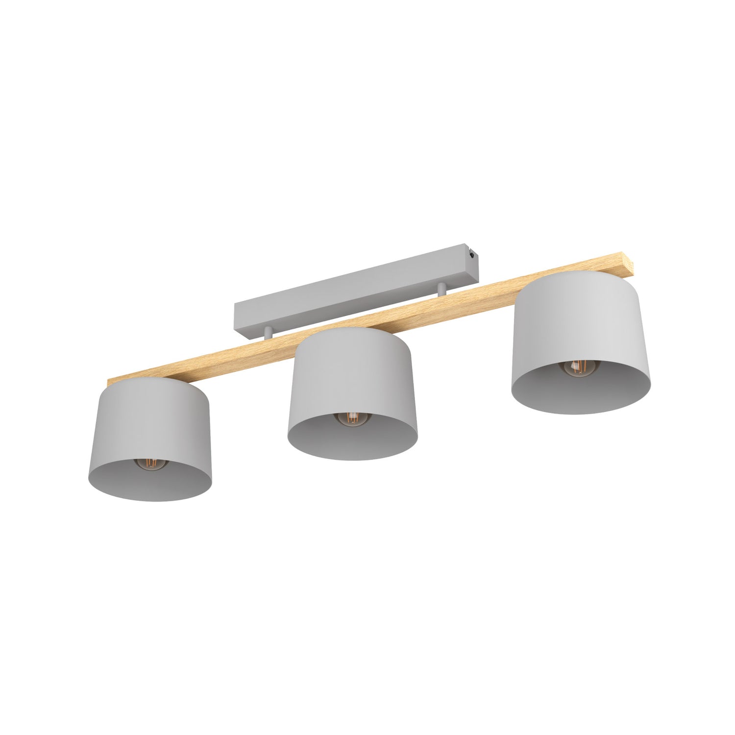 B-Ware Eglo Deckenleuchte Lampe Mariel 3 Flammig Hellgrau Holz Natur Leuchte Spot833 - 9008606239108