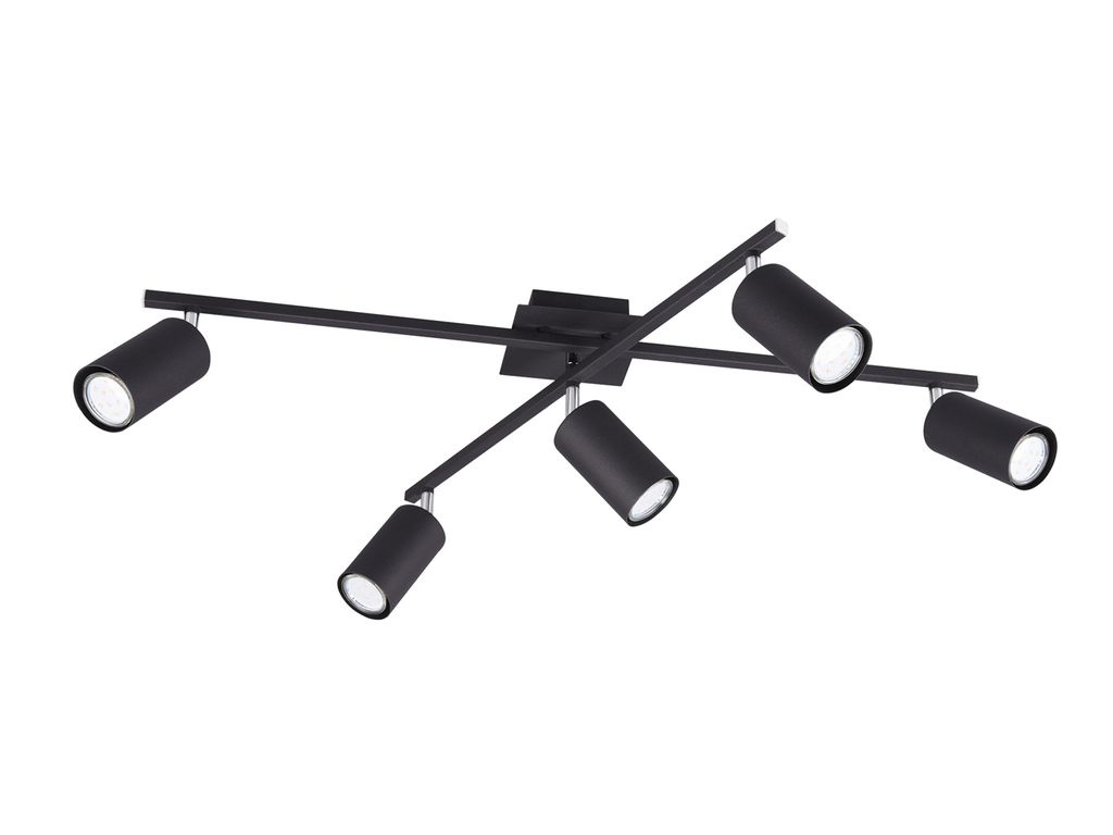 Trio Deckenlampe Deckenlampe Lampe Leuchte Wohnzimmerleuchte Marley 3 W schwarz - 4017807411621