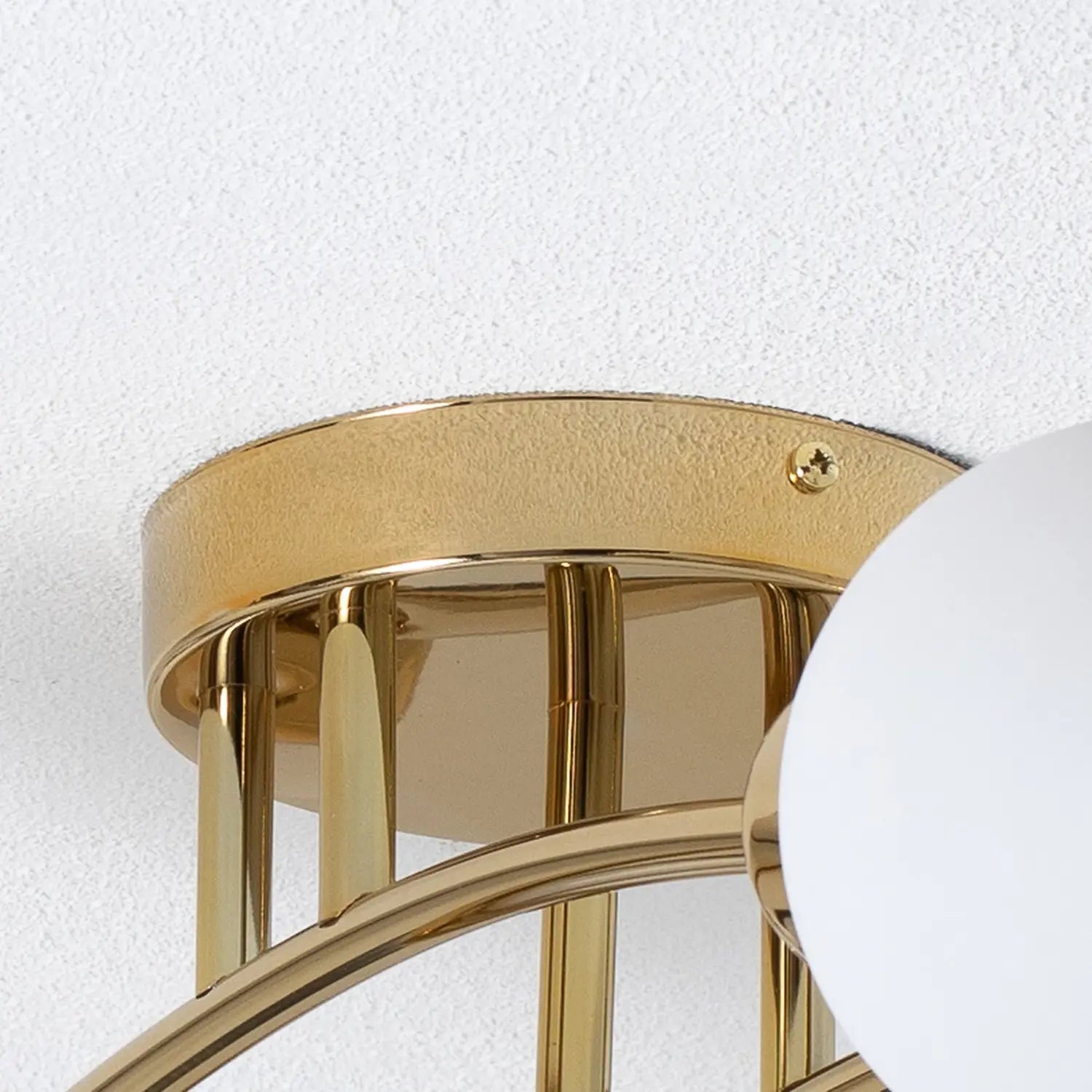 B-Ware Argon Deckenleuchte Lampe Marlo Messingfarben Opalglas Stahl Glas Weiß 6 Flam14 - 5902553237955