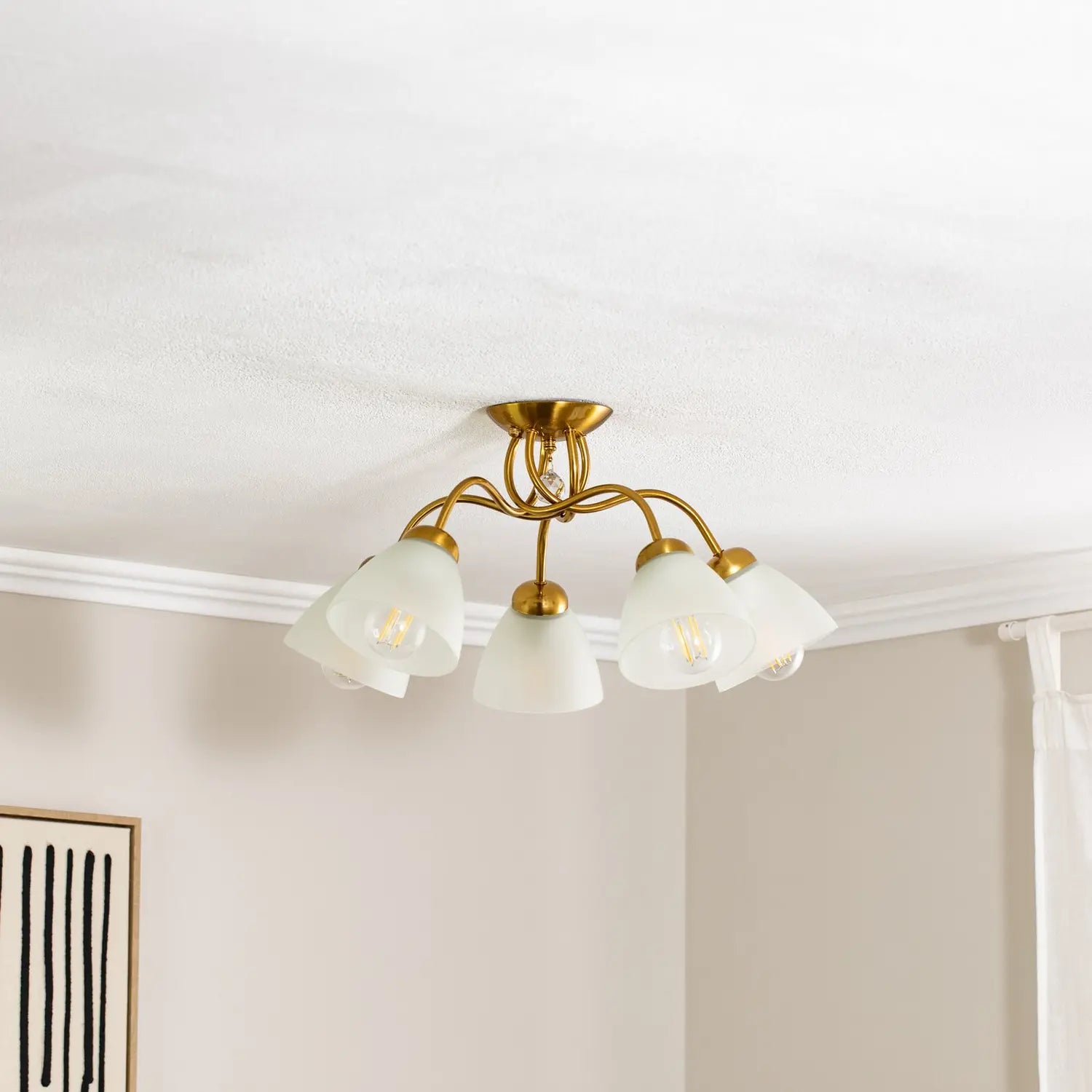 B-Ware Deckenleuchte Miranda Deckenlampe Deckenlicht Leuchte Lampe Fünfflammig Messing - 5907687443579