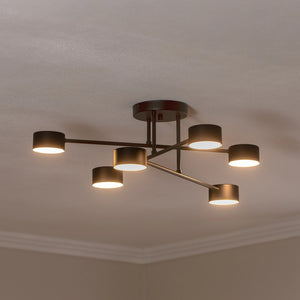 B-Ware emibig Deckenleuchte Modus 6 Stahl sechsflammig GX53 schwarz Lampe Leuchte S216