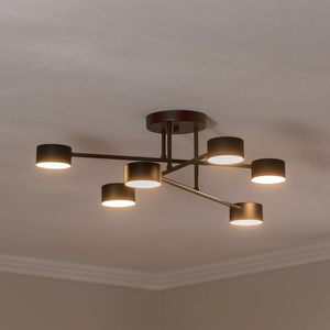 B-Ware Deckenleuchte Modus 6 Stahl Sechsflammig Gx53 Schwarz Lampe Leuchte Siehe Text