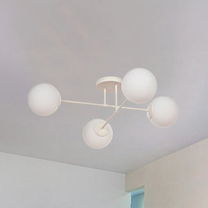 B-Ware Moon Deckenleuchte Deckenlampe Glas Metall Sand Deckenbeleuchtung Wohnzimmer