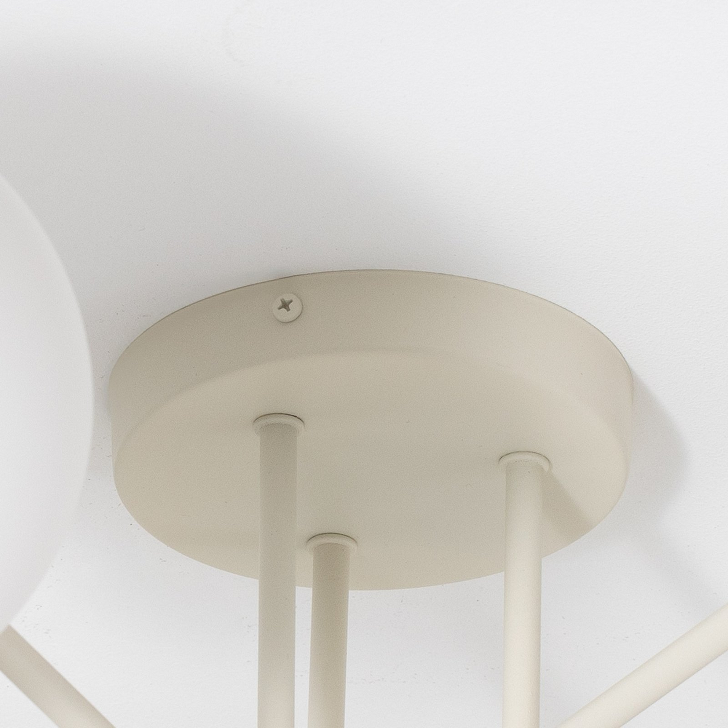 B-Ware Helam Deckenleuchte Lampe Moon E27 Sandfarben Glas 87cm 6 Flammig Dimmbar - 5902349236414