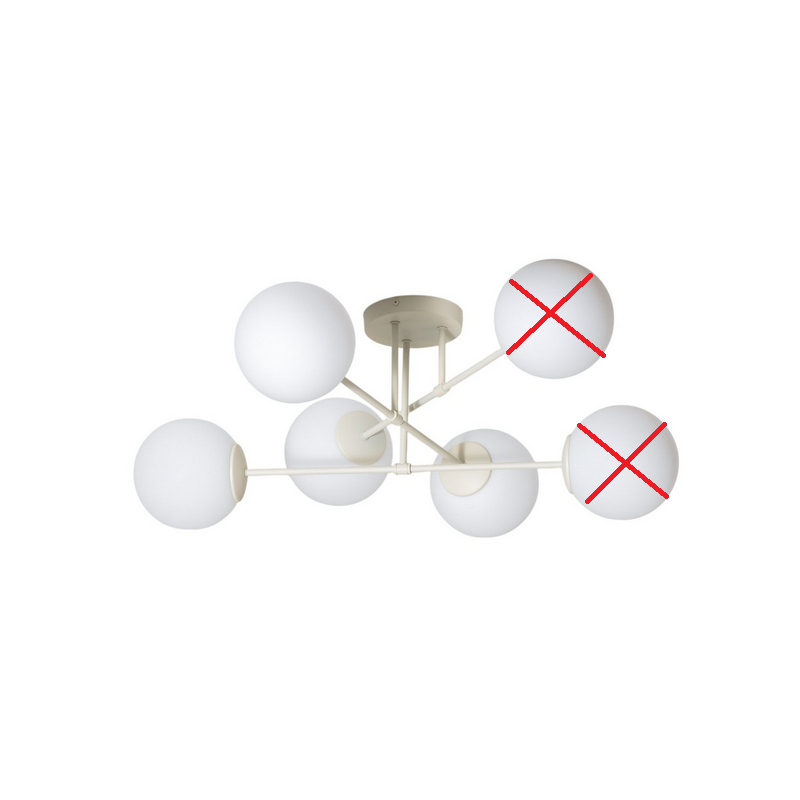 HELAM Deckenleuchte Lampe Moon E27 sandfarben Glas 87cm dimmbar SIEHE TEXT/FOTO - 5902349236414