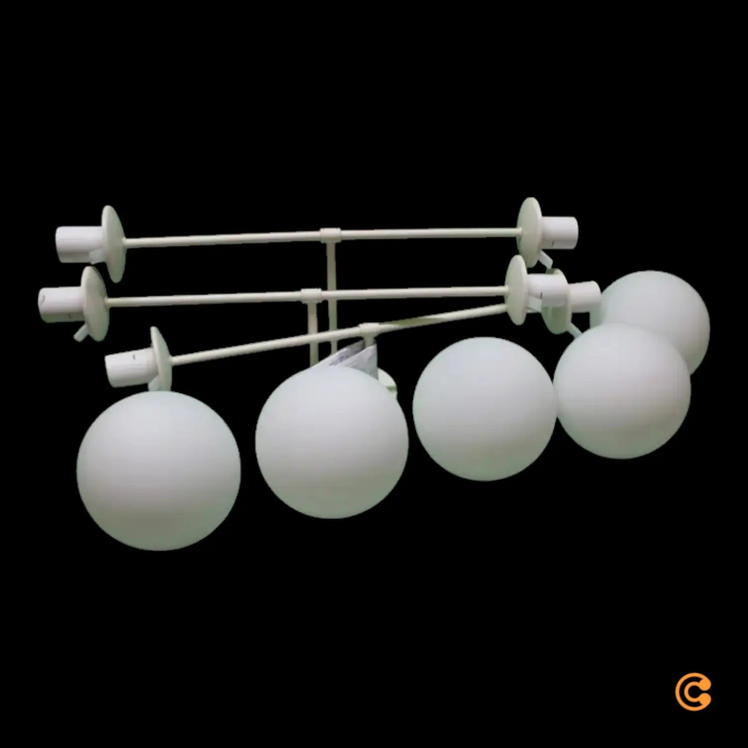 B-Ware Helam Deckenleuchte Lampe Moon E27 Sandfarben Glas 87cm Dimmbar Siehe Text/F887 - 5902349236414