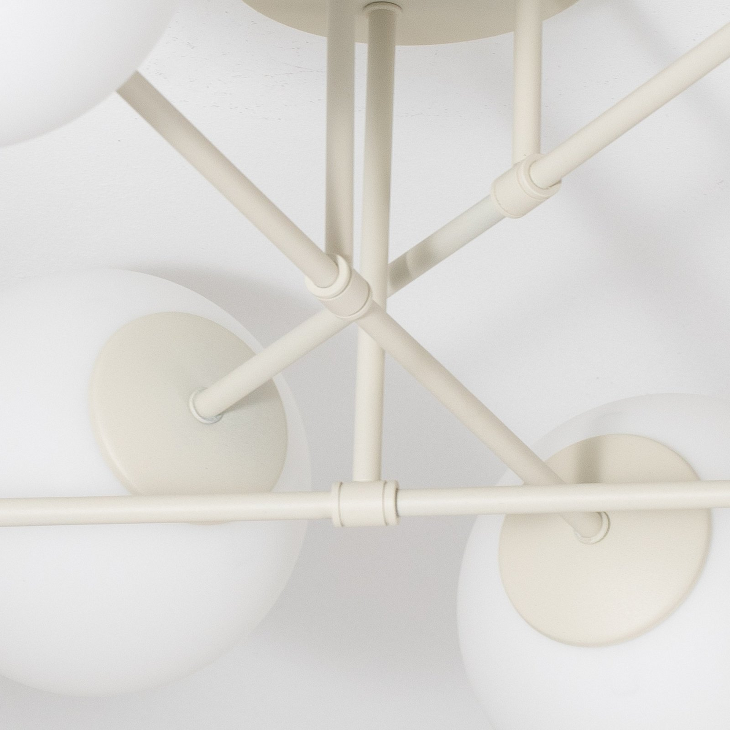 B-Ware Helam Deckenleuchte Lampe Moon E27 Sandfarben Glas 87cm 6 Flammig Dimmbar - 5902349236414