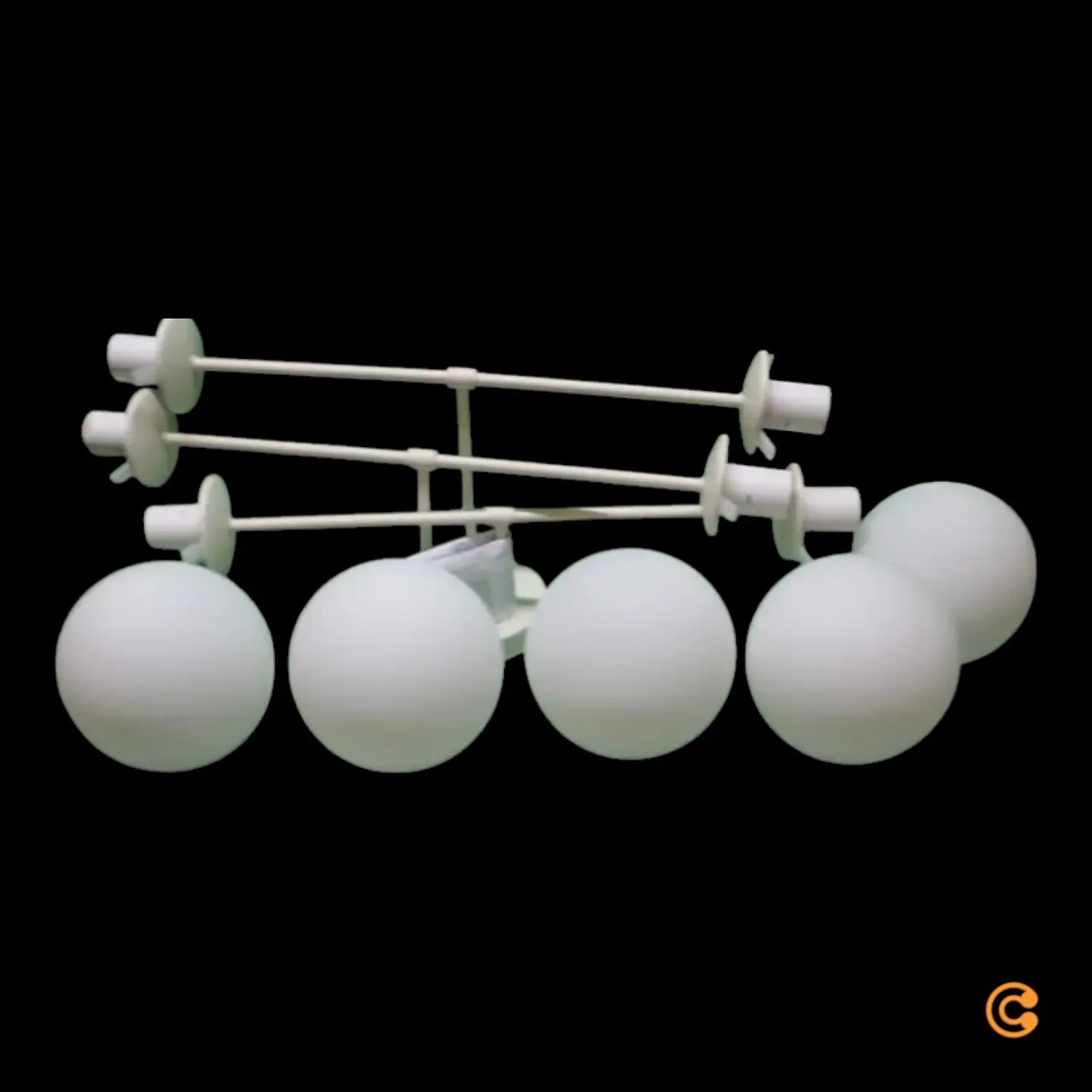 B-Ware Helam Deckenleuchte Lampe Moon E27 Sandfarben Glas 87cm Dimmbar Siehe Text/F887 - 5902349236414