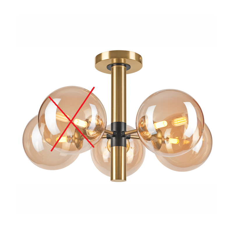 Lamkur Lighting Natalia Deckenleuchte Lampe Glasleuchte Glas SIEHE TEXT/FOTO - 5907687449311