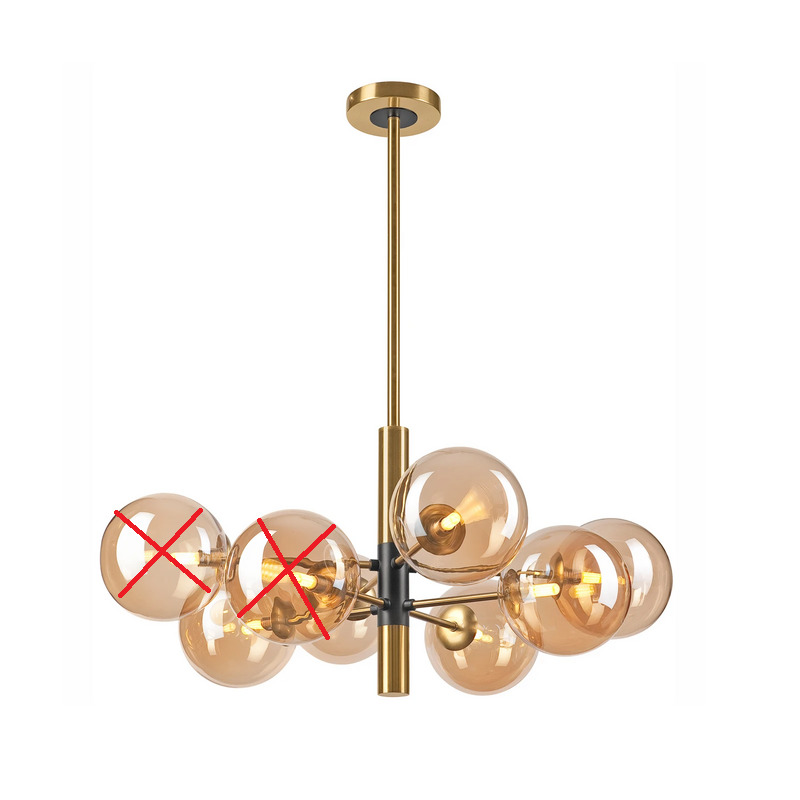 Deckenleuchte Natalia 8 Flammig Glas Deckenlampe Lampe Leuchte Siehe Text/Foto B-Ware - 5907687449328