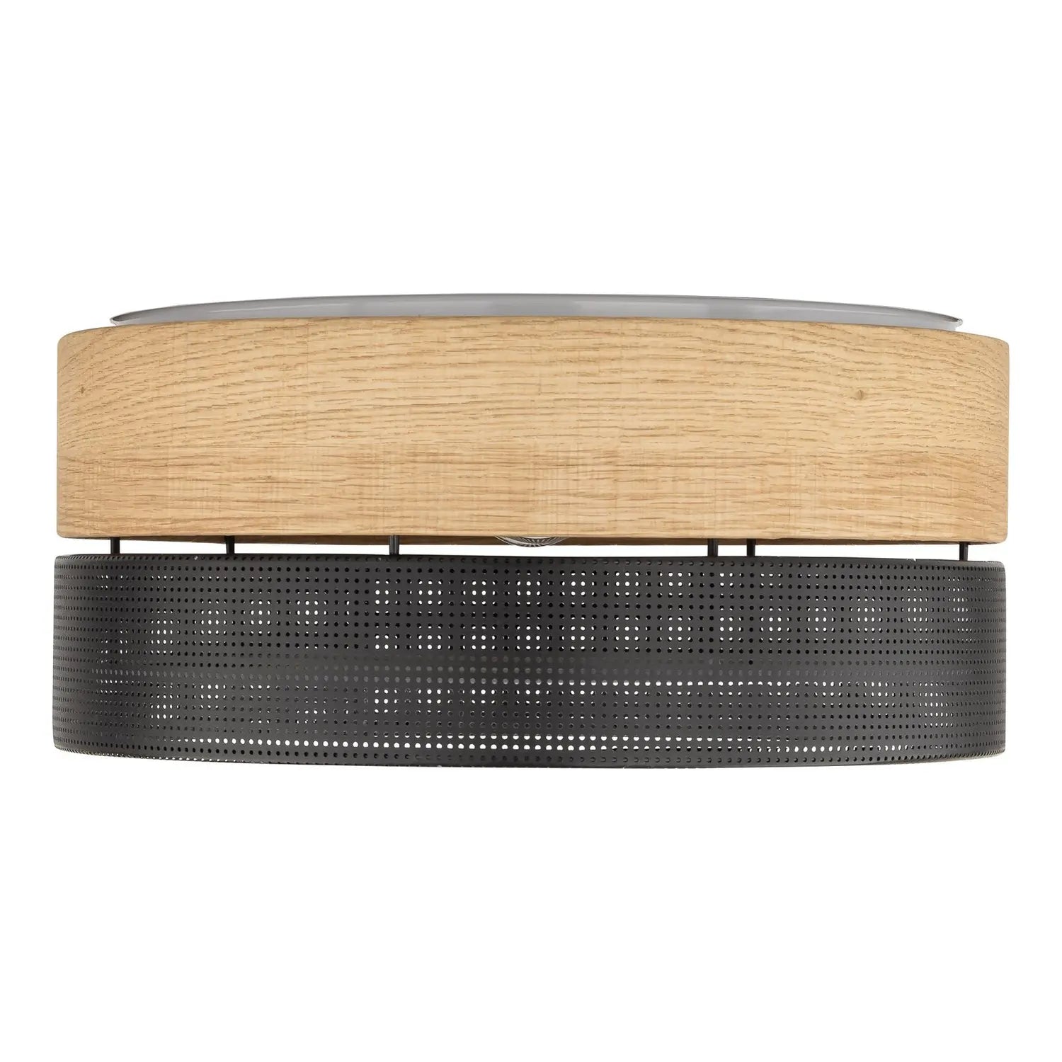 B-Ware Deckenleuchte Nicol Lampe Schwarz Holzoptik E27 Led 4 Flammig ø 50 Cm Leuchte - 5901780548001