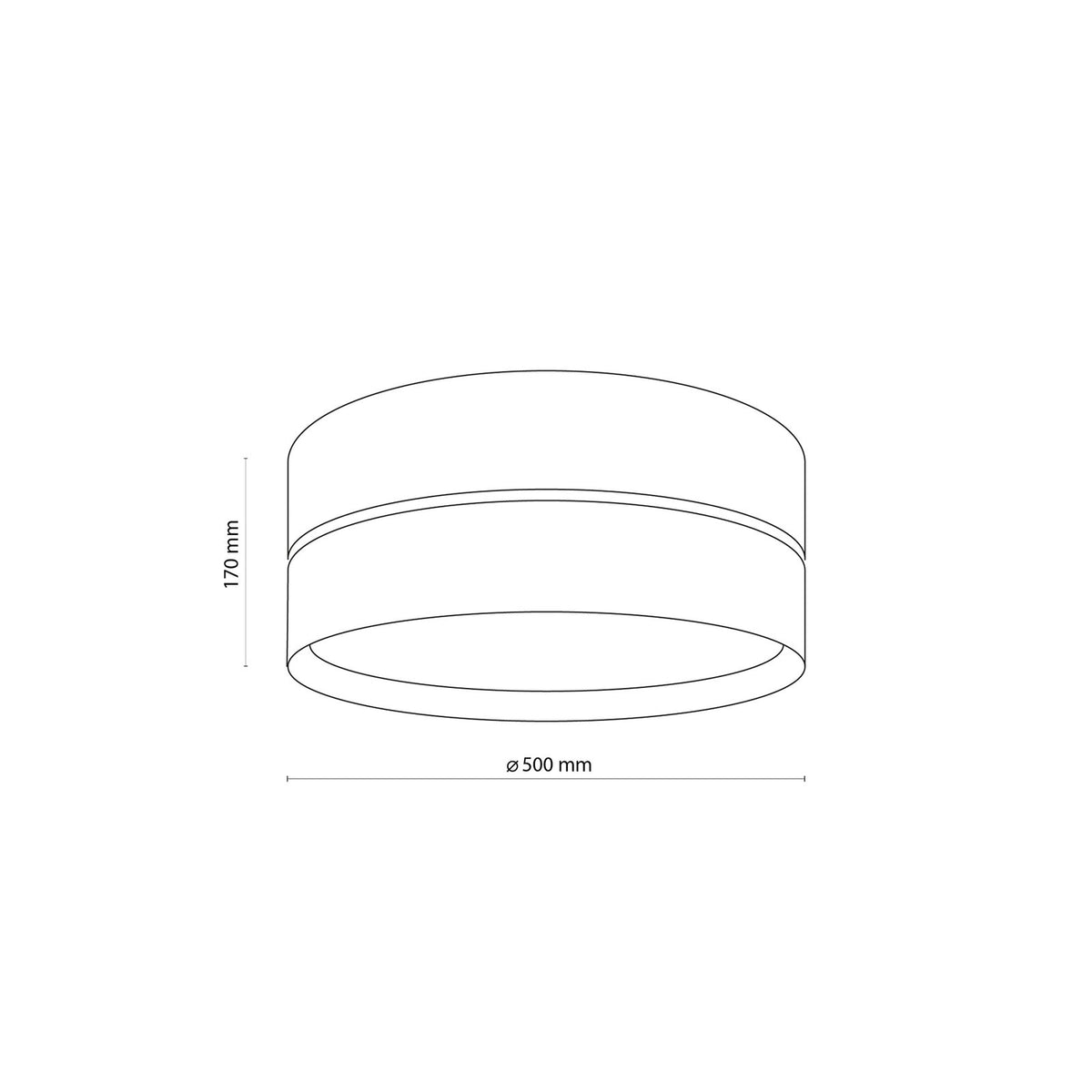 Deckenleuchte Nicol Lampe Schwarz Holzoptik E27 LED 4-flammig Ø 50 cm Leuchte - 5901780548001