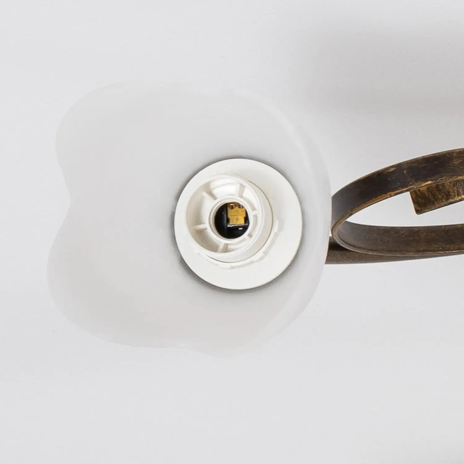 B-Ware Deckenleuchte Lampe Odino Metall Glas Bronze Weiß Satiniert E14 Led Dimmbar - 8030626545984