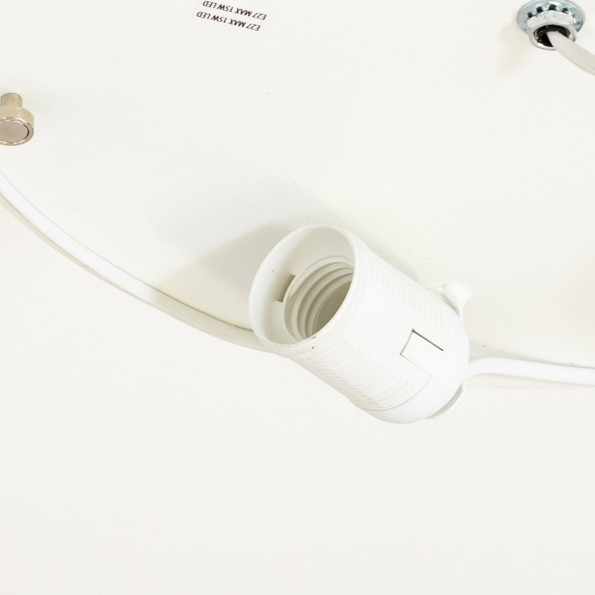 Oja Deckenleuchte Lampe chrom/weiß Hängelampe Ø40cm Textil Stahl Beleuchtung - 5902553234336