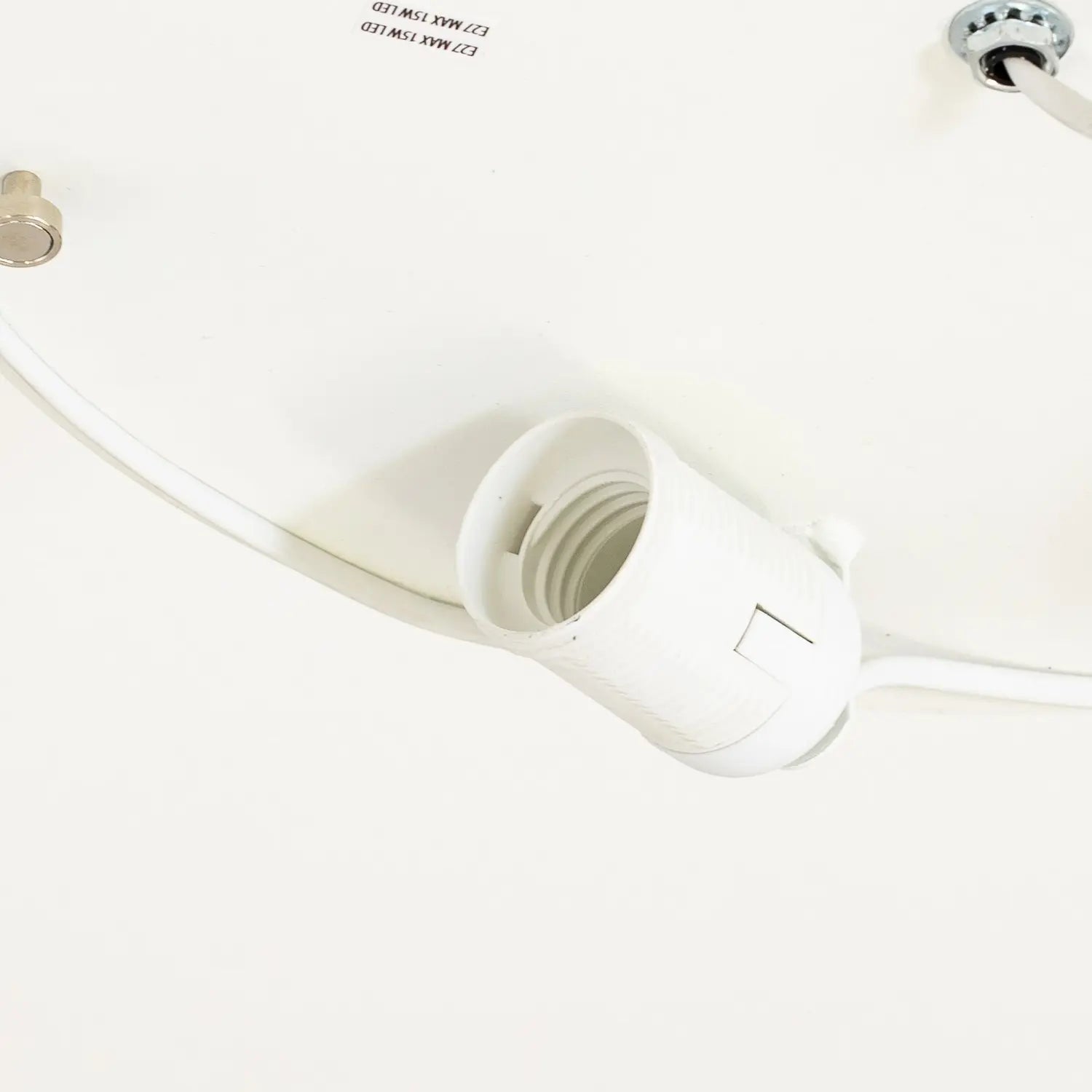 B-Ware Oja Deckenleuchte Lampe Chrom/Weiß Hängelampe ø40cm Textil Stahl Beleuchtung  - 5902553234336