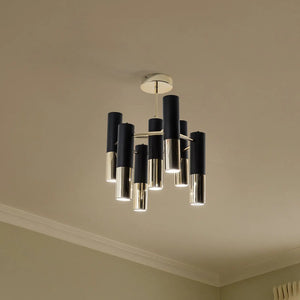 B-Ware Orino Deckenleuchte Lampe Beleuchtung Gu10 Metall Schwarz Gold 7 Flammig Modern