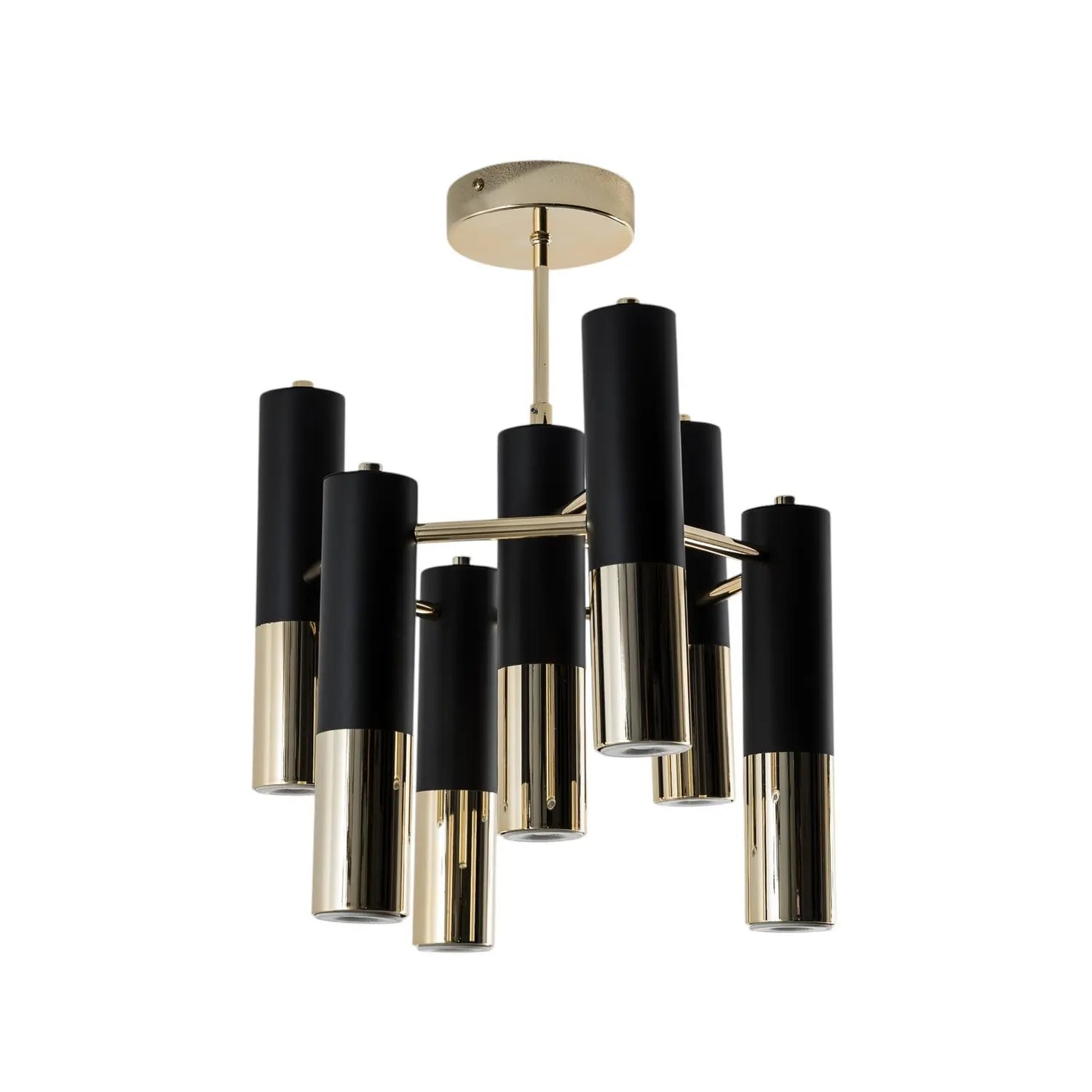 B-Ware Orino Deckenleuchte Lampe Beleuchtung Gu10 Metall Schwarz Gold 7 Flammig Modern - 5905563003855